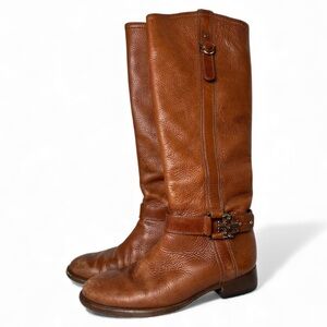 Tory Burch Brown Leather Tall Riding Boots in Size 7.5
